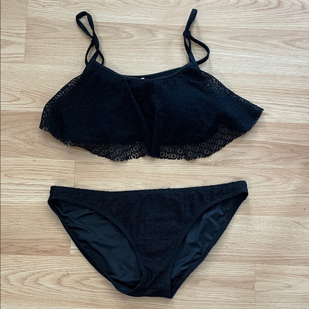 SKINNYDIP  Black Lace Bikini Set